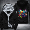 Rainbow French Bulldog Watercolour design Fleece Hoodies Jacket