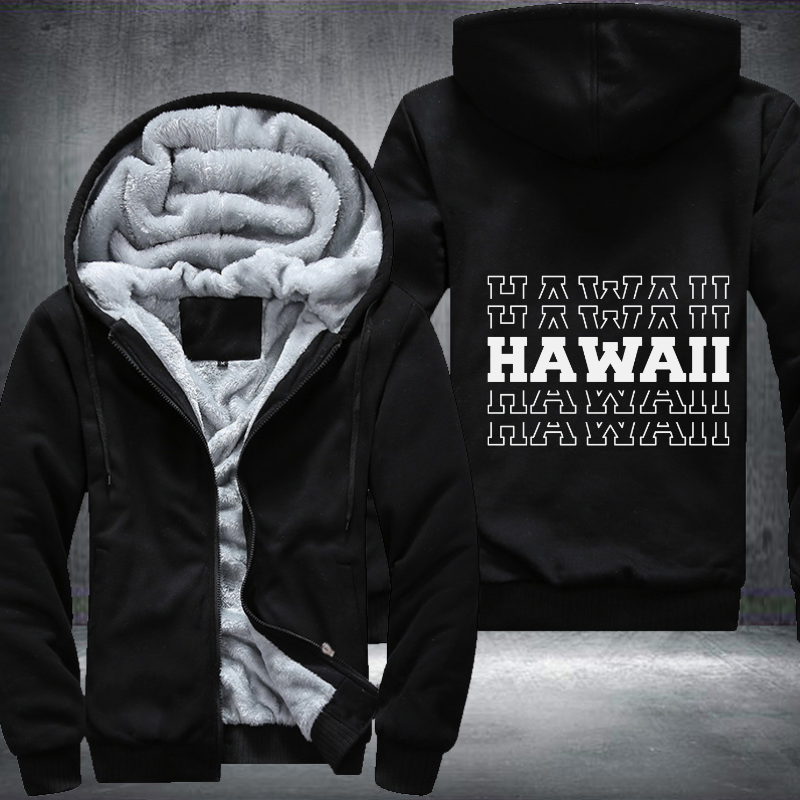 Patriotic USA State Hawaii Fleece Hoodies Jacket