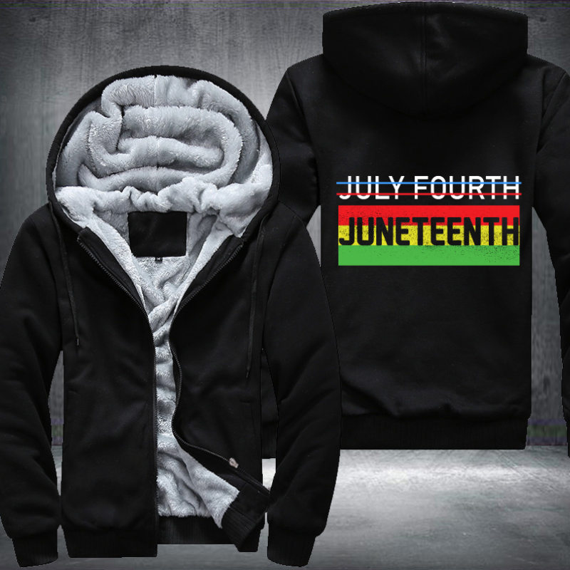 July Fourth Juneteenth Fleece Hoodies Jacket