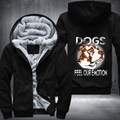 Dogs Feel Our Emotion Fleece Hoodies Jacket