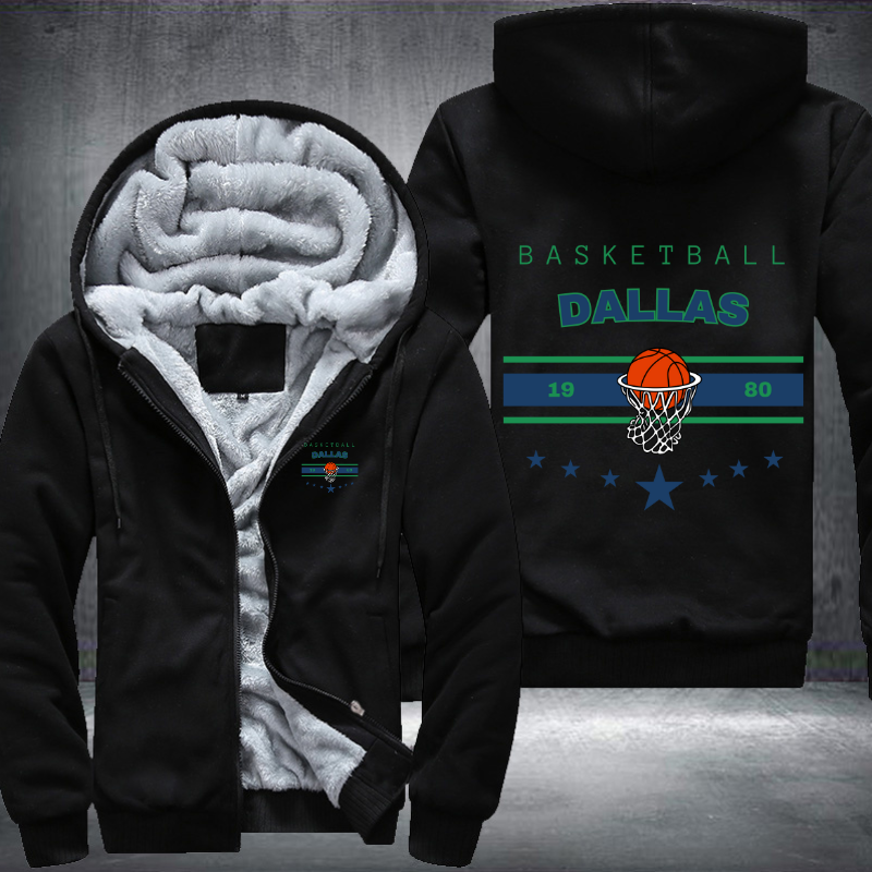 Vintage Basketball DALLAS 1980 Fleece Hoodies Jacket
