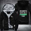 Grandpa Says I'm A Packers Fan Fleece Hoodies Jacket