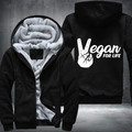 Vegan For Life Fleece Hoodies Jacket