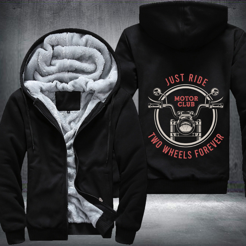 Just Ride Motor Club Two Wheels Forever Fleece Hoodies Jacket
