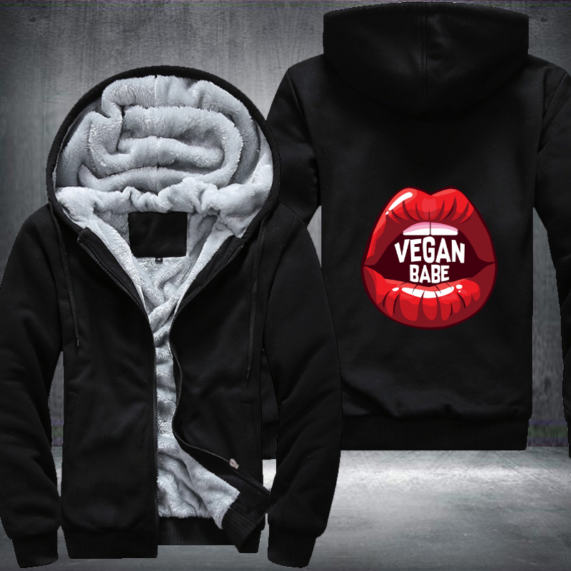 Vegan Babe Fleece Hoodies Jacket