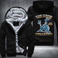 Start Strong Finish Stronger Fleece Hoodies Jacket