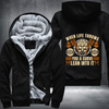 When Life Throws Motorcycle Fleece Hoodies Jacket