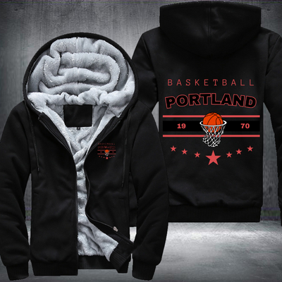 Vintage Basketball PORTLAND 1970 Fleece Hoodies Jacket