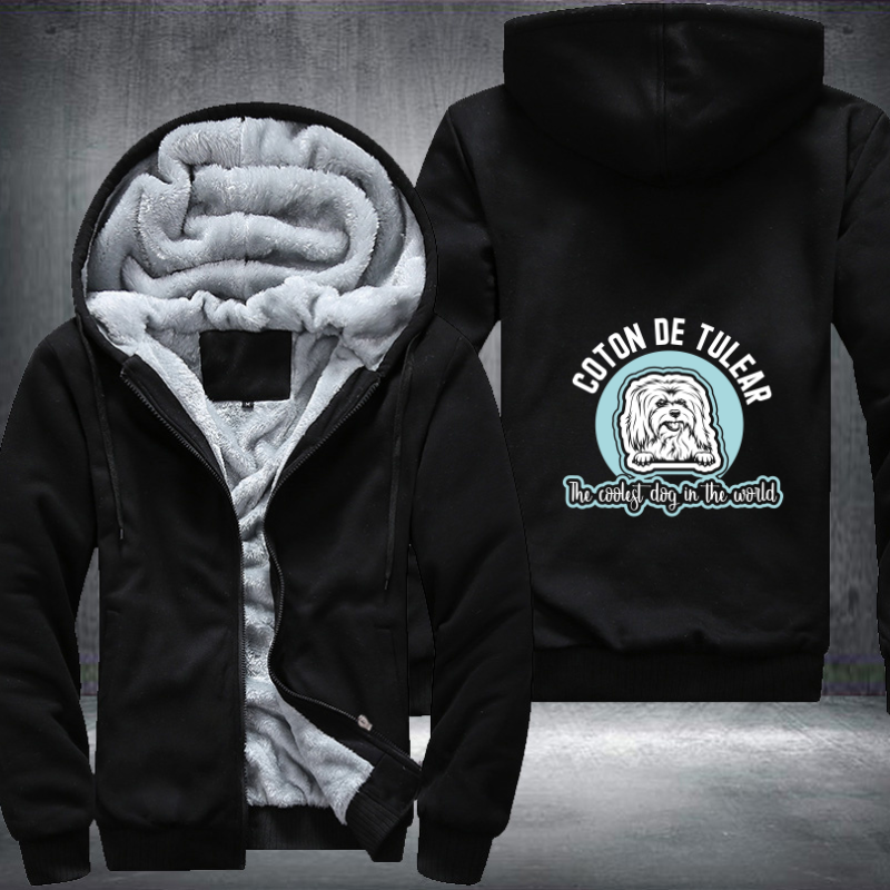 coton de tulear the coolest dog in the world Fleece Hoodies Jacket