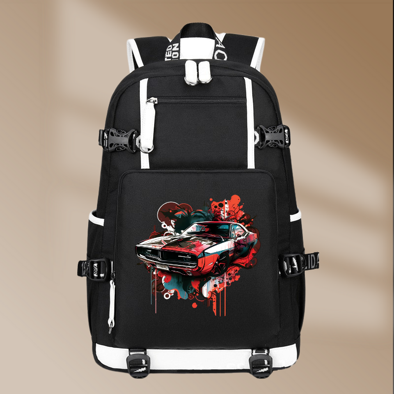 Dodge Charger RT 1968 Design Printing Canvas Backpack