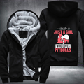 just a girl who loves pitbulls Fleece Hoodies Jacket