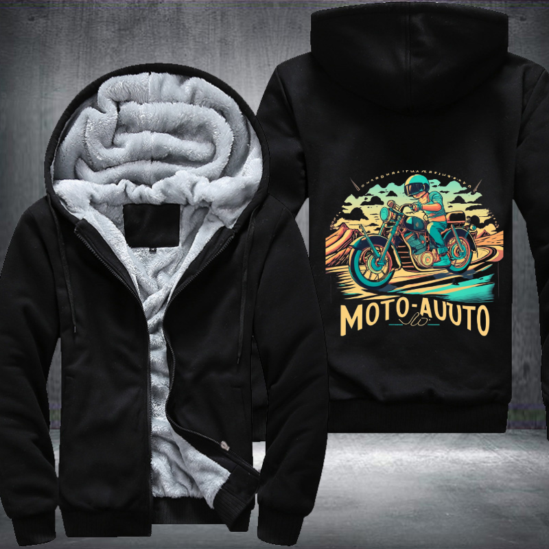 Moto Auuto Fleece Hoodies Jacket