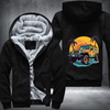 4x4 Car Tackling Sandy Shores Fleece Hoodies Jacket