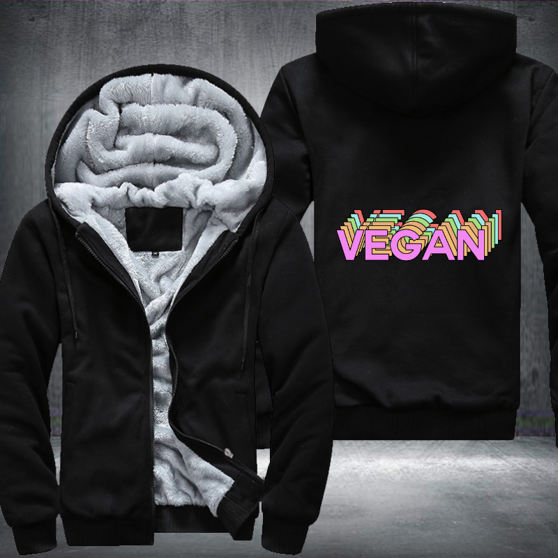 Vegan Colourful Fleece Hoodies Jacket