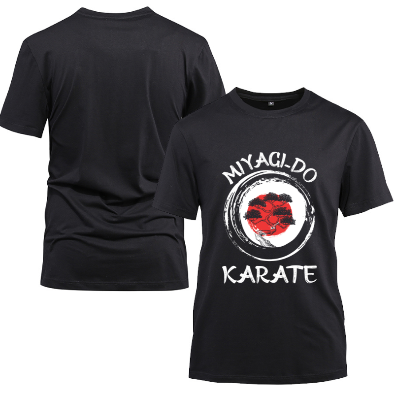 Vintage Miyagi-Do Karate Bonsai Tree Cotton Black Short Sleeve T-Shirt