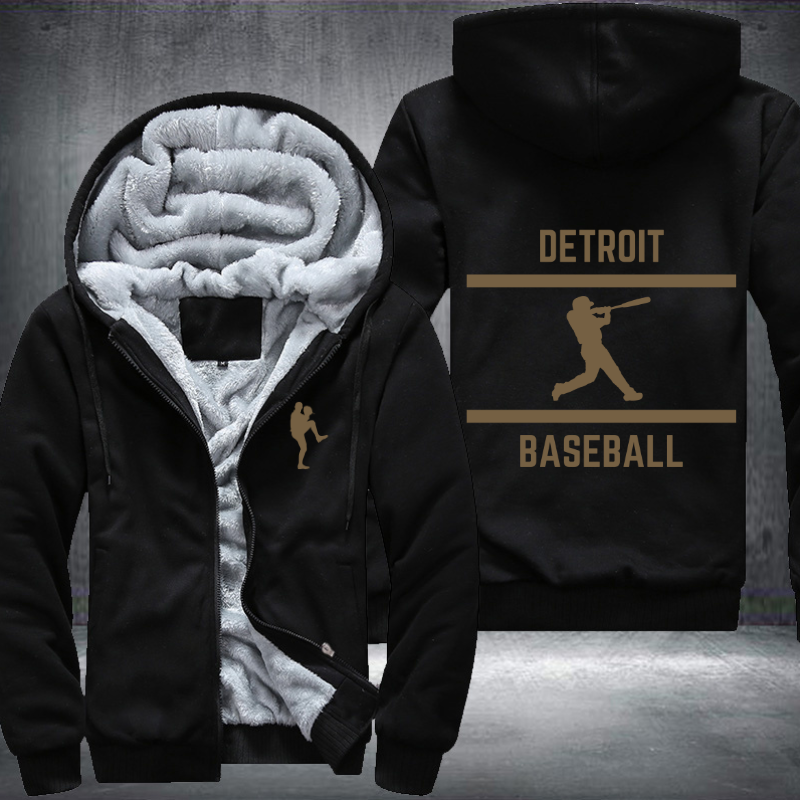 Baseball Lover City Detroit Fleece Hoodies Jacket