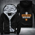 DOG FATHER BEER LOVER Fleece Hoodies Jacket