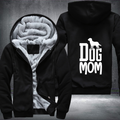 DOG MOM cute design Fleece Hoodies Jacket