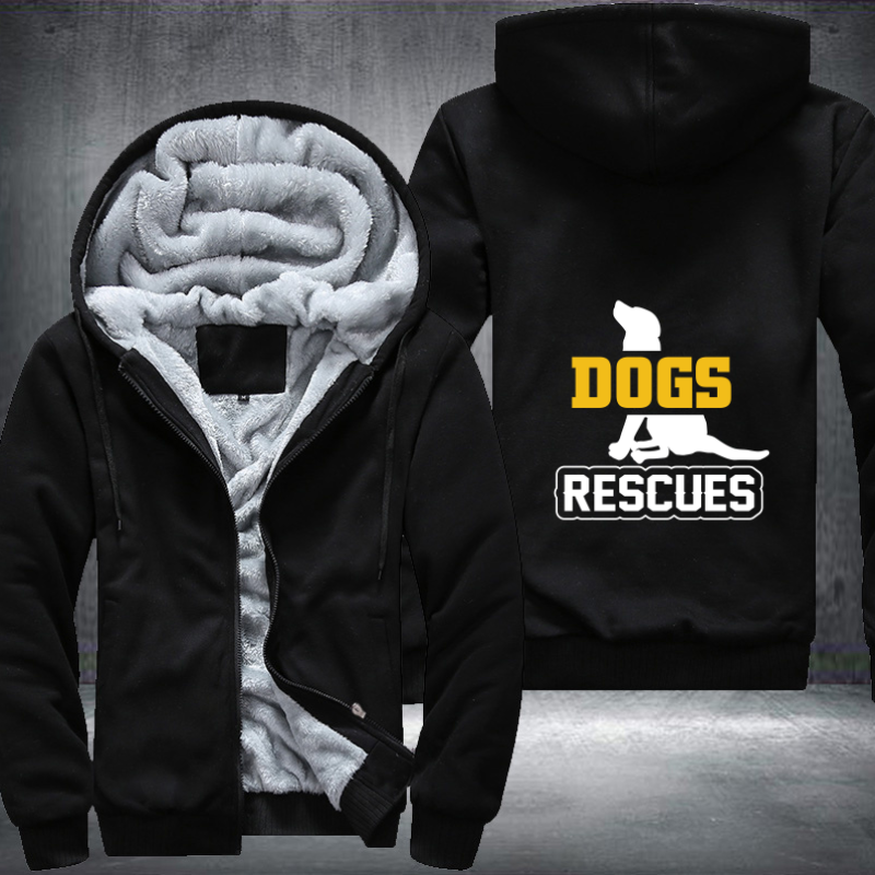 DOGS RESCUES Fleece Hoodies Jacket