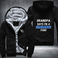 Grandpa Says I'm A Seahawks Fan Fleece Hoodies Jacket