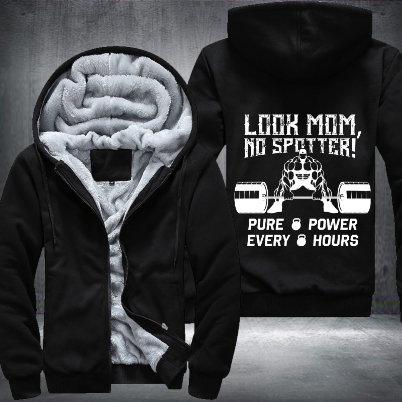 Look Mom No Spotter Fleece Hoodies Jacket