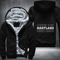 Patriotic USA State Maryland Fleece Hoodies Jacket