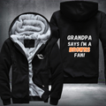 Grandpa Says I'm A Browns Fan Fleece Hoodies Jacket