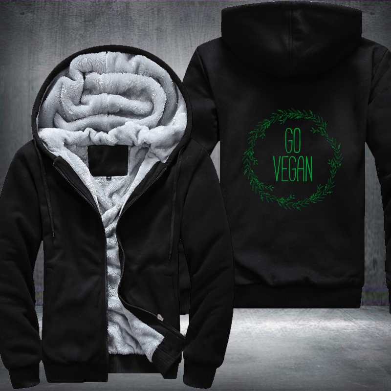 Go Vegan Fleece Hoodies Jacket