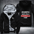 Grandpa Says I'm A Cardinals Fan Fleece Hoodies Jacket