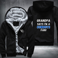 Grandpa Says I'm A Cowboys Fan Fleece Hoodies Jacket