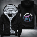 I love my dog Fleece Hoodies Jacket