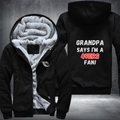 Grandpa Says I'm A 49ers Fan Fleece Hoodies Jacket