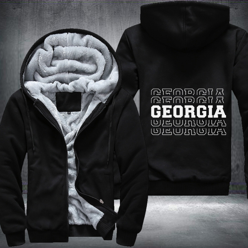 Patriotic USA State Georgia Fleece Hoodies Jacket