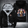 Animal Hiphop Graphic Eagle Fleece Hoodies Jacket