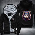 Animal Hiphop Graphic Funny Cute Cat Fleece Hoodies Jacket