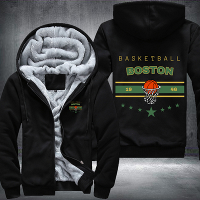 Vintage Basketball BOSTON 1946 Fleece Hoodies Jacket
