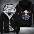 Animal Hiphop Graphic Funny Cow Fleece Hoodies Jacket