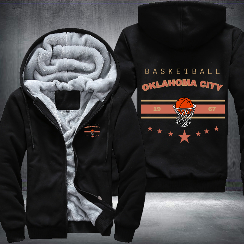 Vintage Basketball OKLAHOMA CITY 1967 Fleece Hoodies Jacket