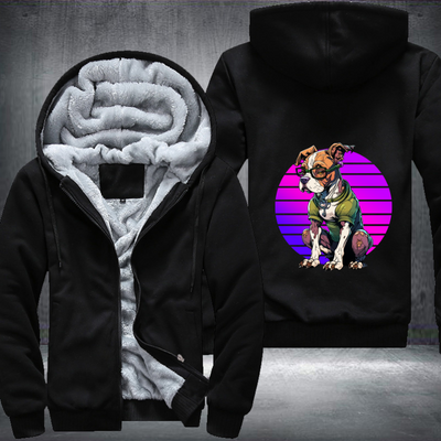 Astute Dog Fleece Hoodies Jacket