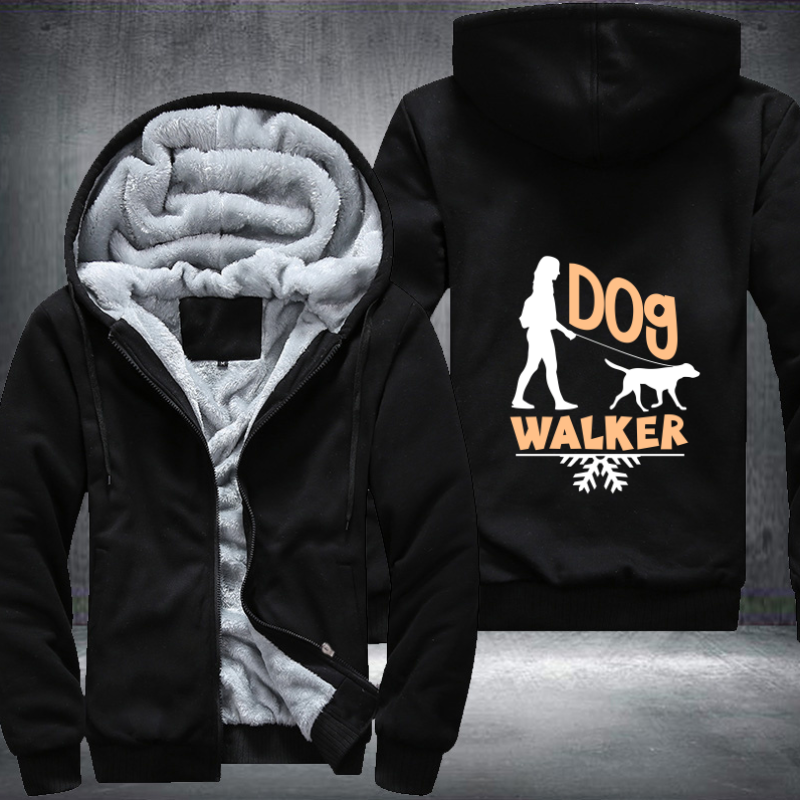 dog walker Fleece Hoodies Jacket