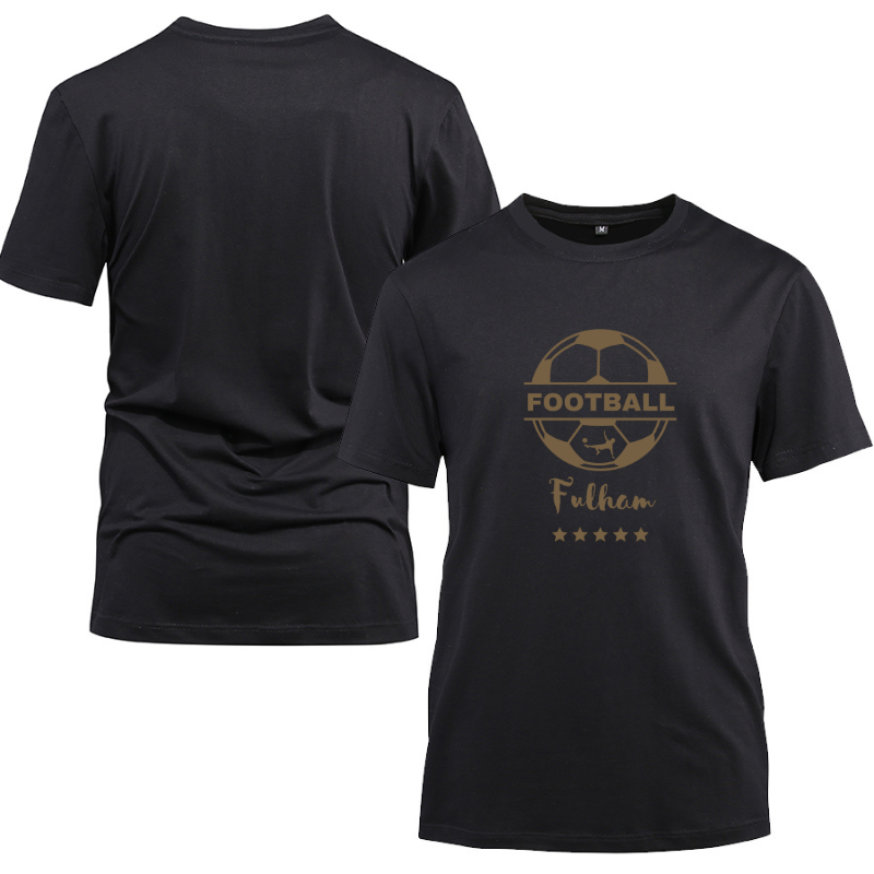 Go Soccer Fulham Cotton Black Short Sleeve T-Shirt