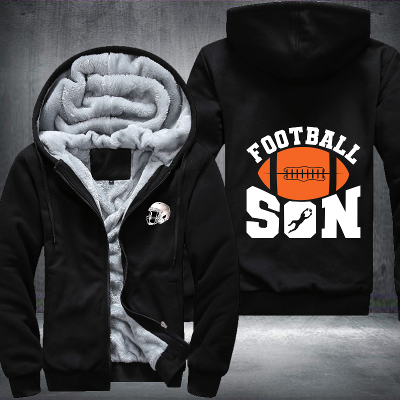 Football Son Fleece Hoodies Jacket