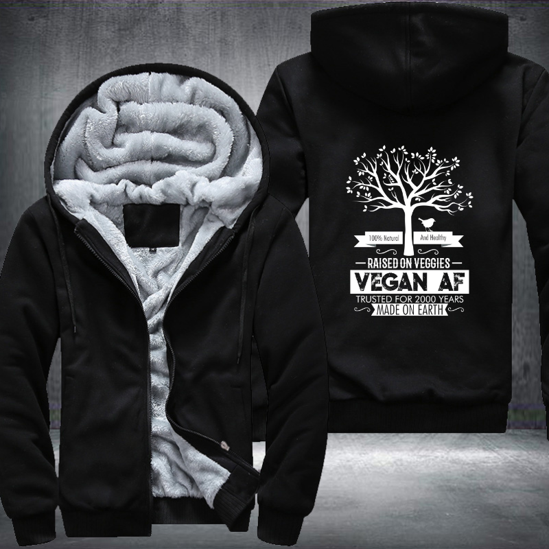 100% Natural And Healthy Raised On Veggies Fleece Hoodies Jacket