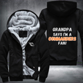 Grandpa Says I'm A Commanders Fan Fleece Hoodies Jacket