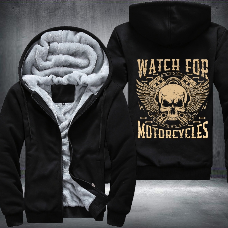 Watch For Motorcycles Fleece Hoodies Jacket