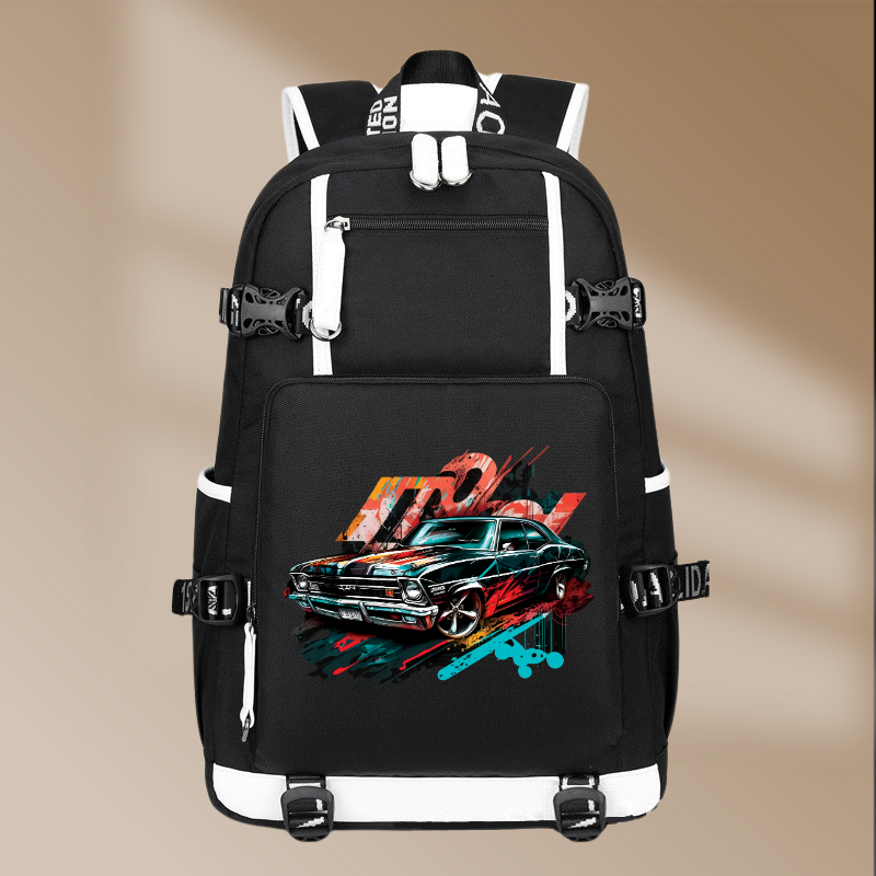 Chevrolet Nova SS 1968 Vintage Printing Canvas Backpack