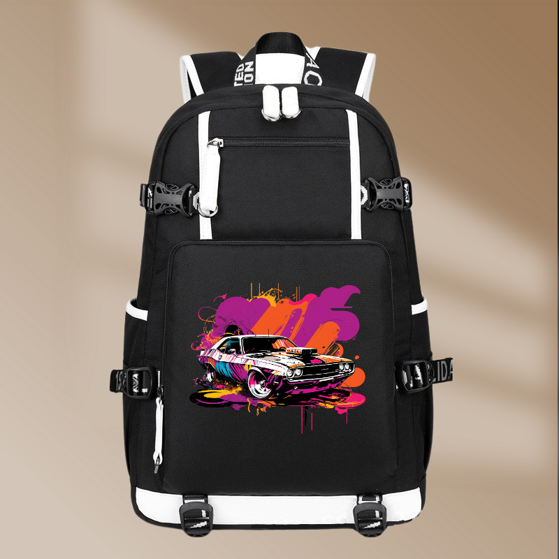 Dodge Challenger RT 1970 Printing Canvas Backpack