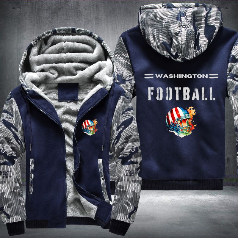 Football City USA Flag Helmet Washington Fleece Hoodies Jacket