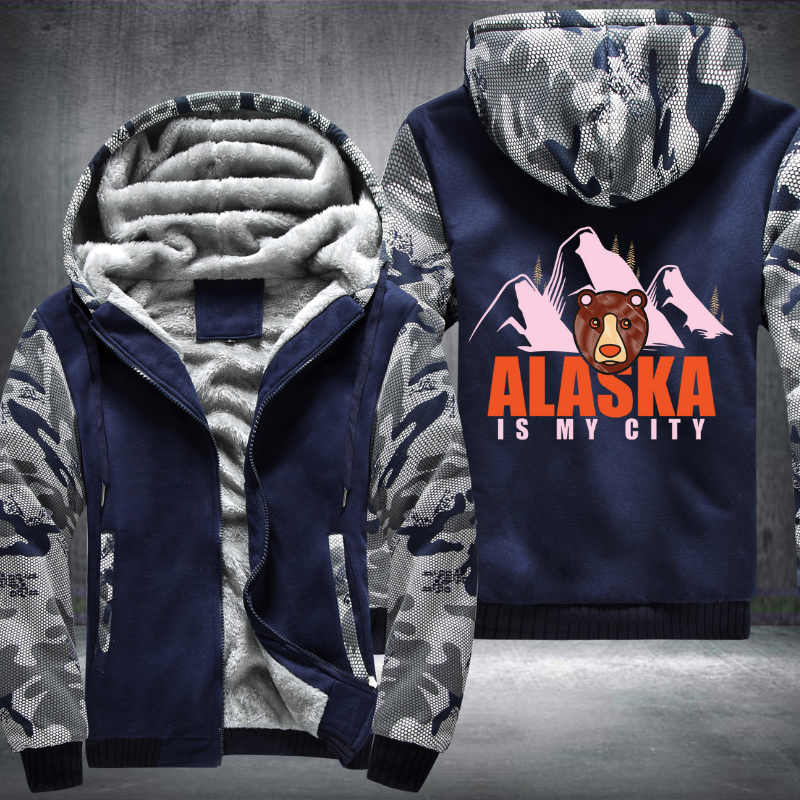 Alaska Is My City Fleece Hoodies Jacket