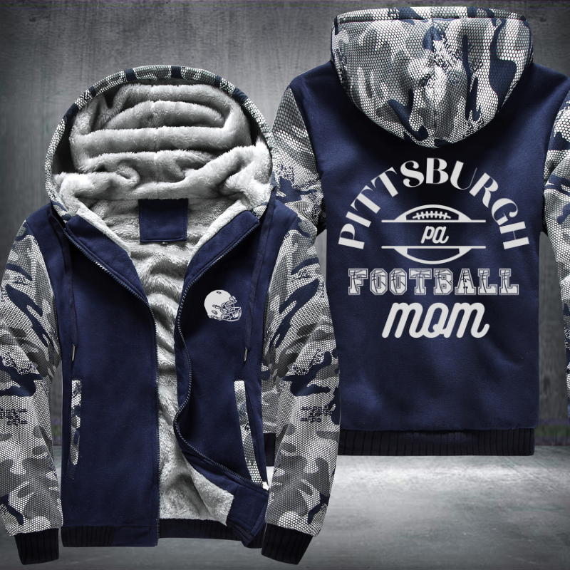 PITTSBURGH PA Football mom Fleece Hoodies Jacket